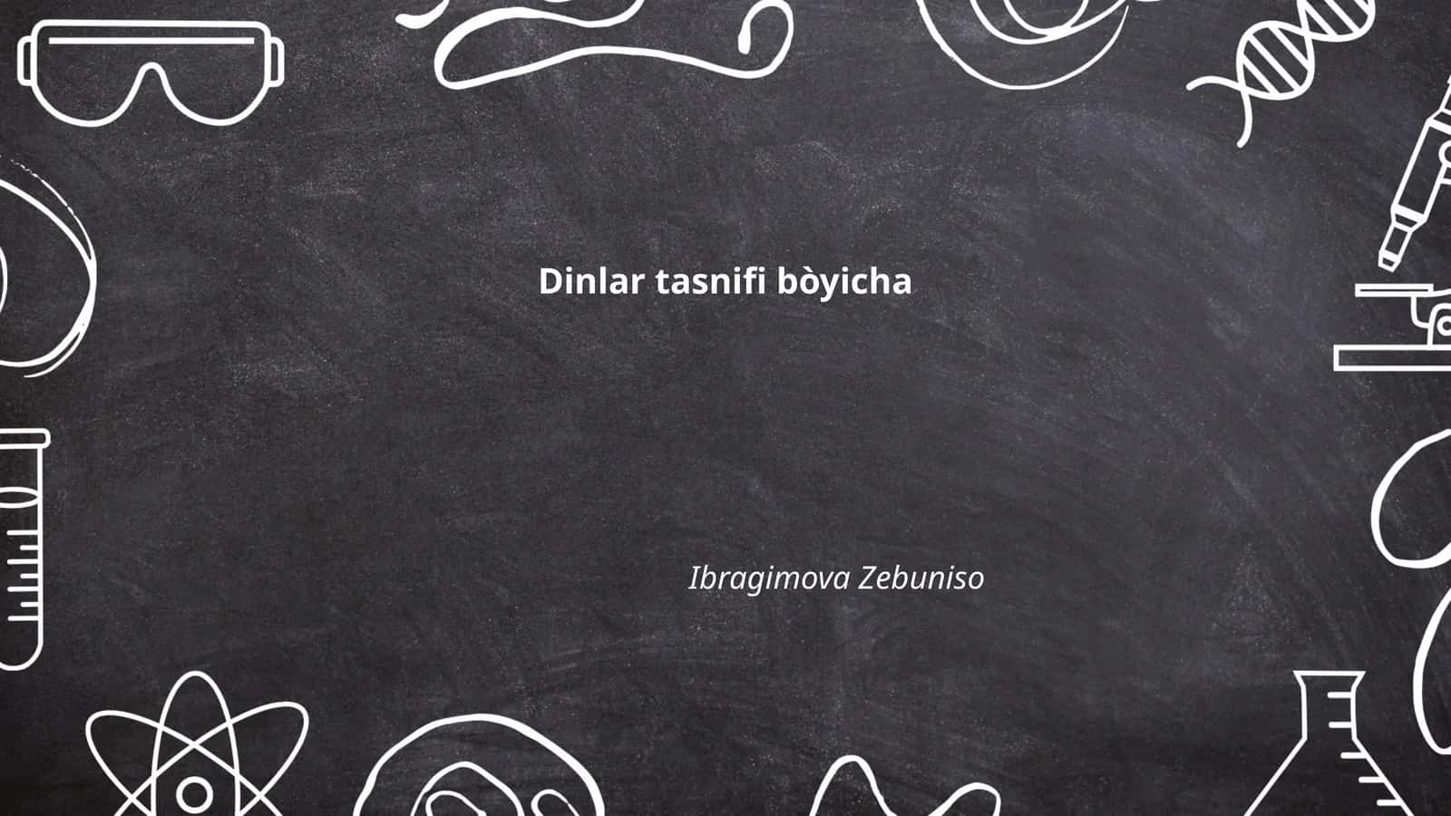 Dinlar Tasnifi Bòyicha