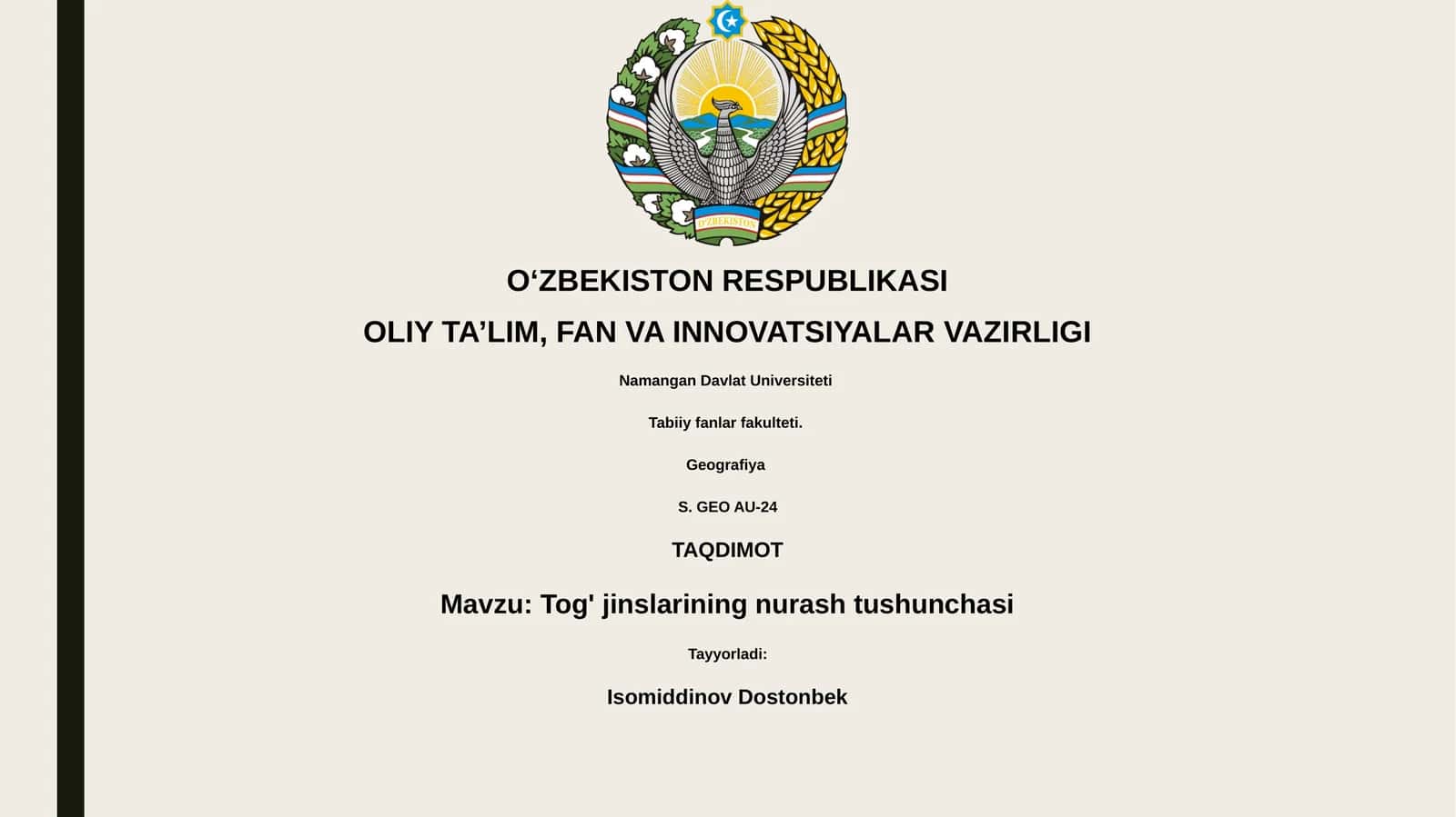 Tog' jinslarining nurash tushunchasi