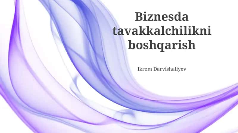 Operatsion Xatarlarni Boshqarish