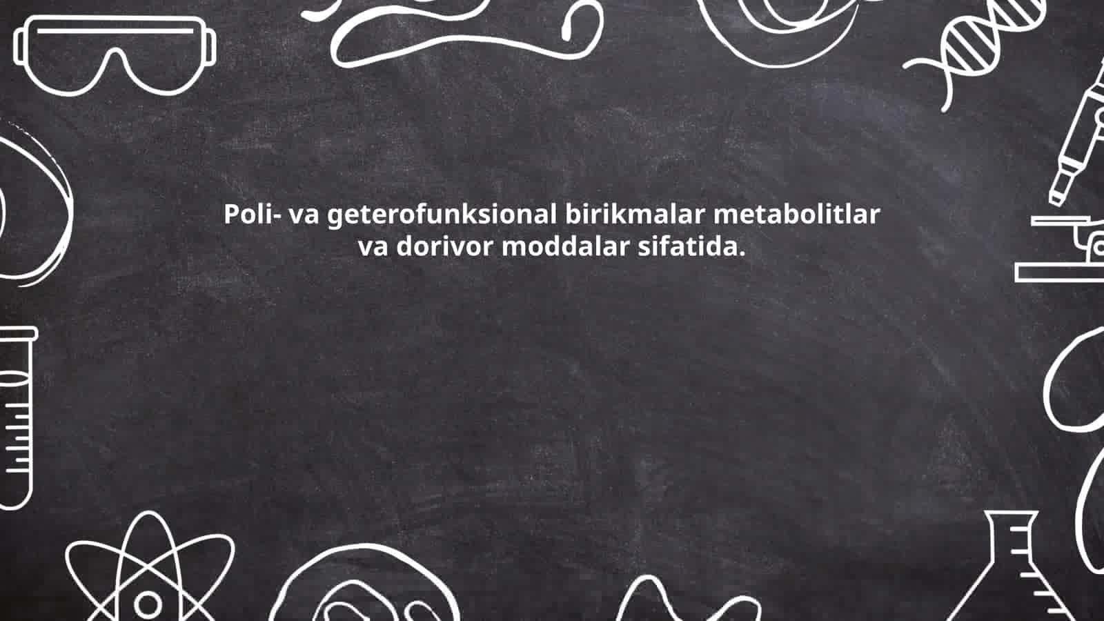 Geterofunksional birikmalar kimyosi