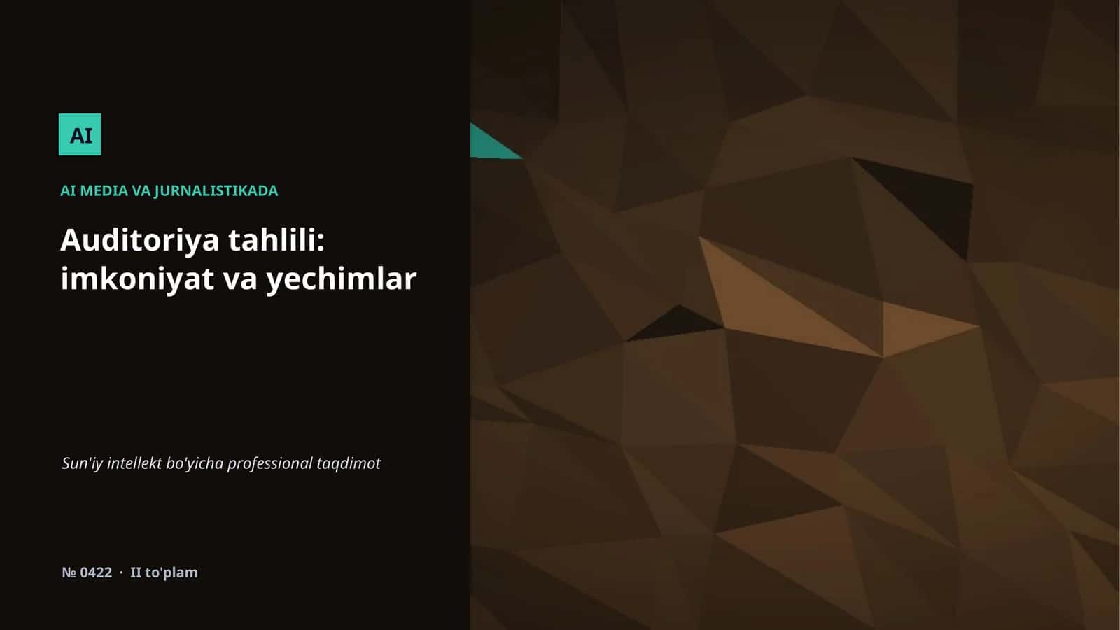 AI MEDIA VA JURNALISTIKADA