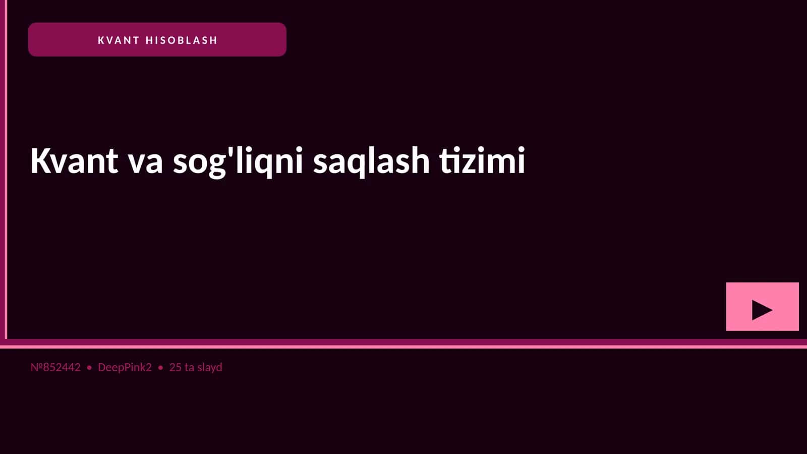 KVANT HISOBLASH