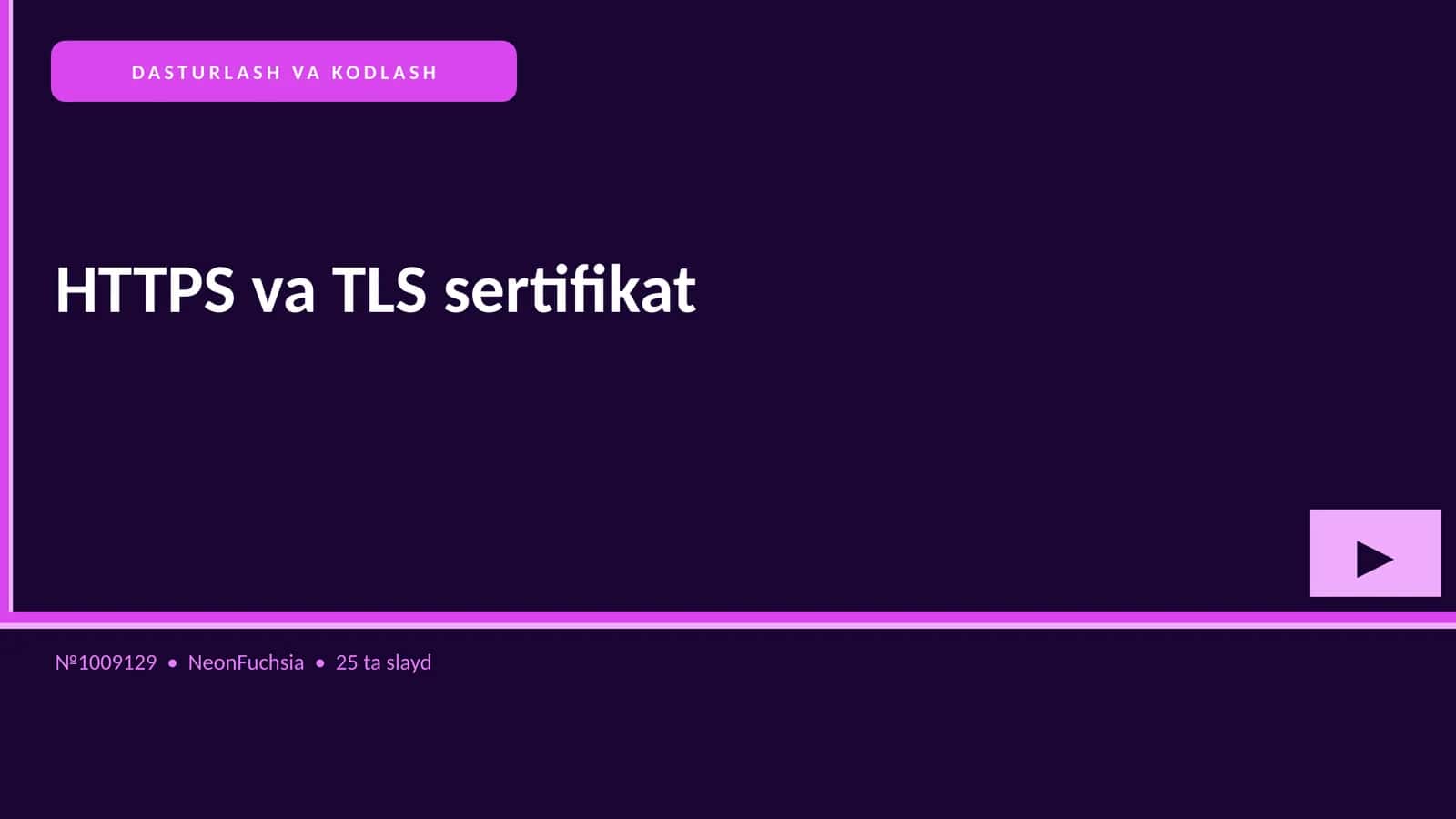 HTTPS va TLS sertifikat