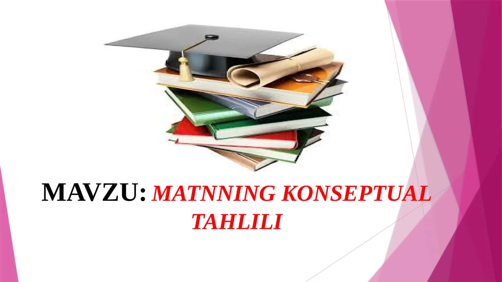 MATNNING KONSEPTUAL TAHLILI