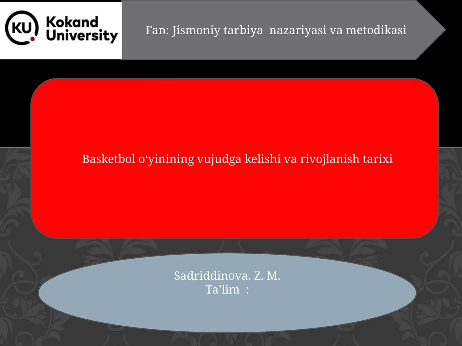 Basketbol o‘yinining vujudga kelishi va rivojlanish tarixi