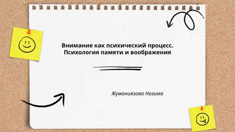 Внимание как психический процесс. Психология памяти и воображения