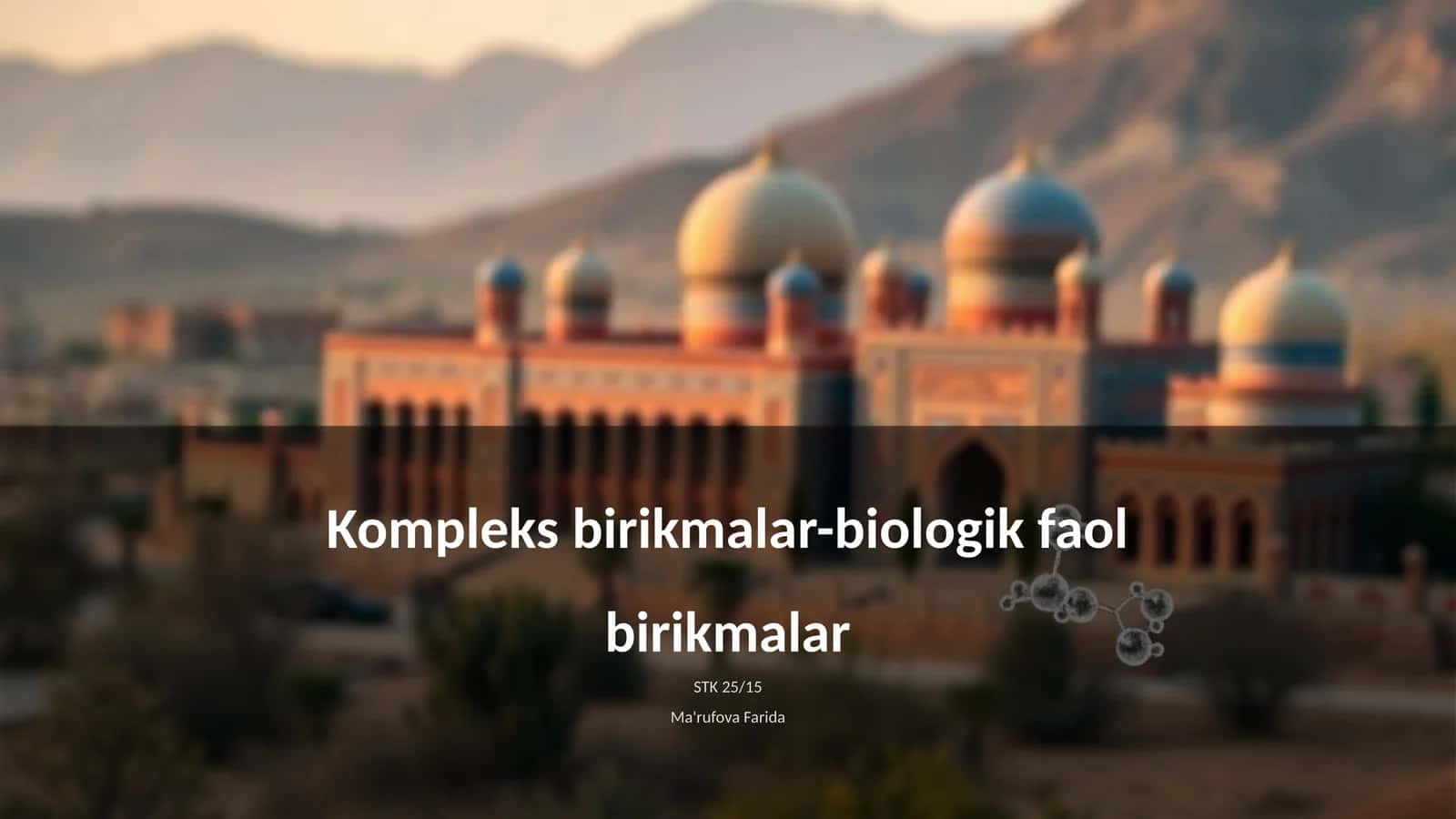 Kompleks birikmalar-biologik faol birikmalar