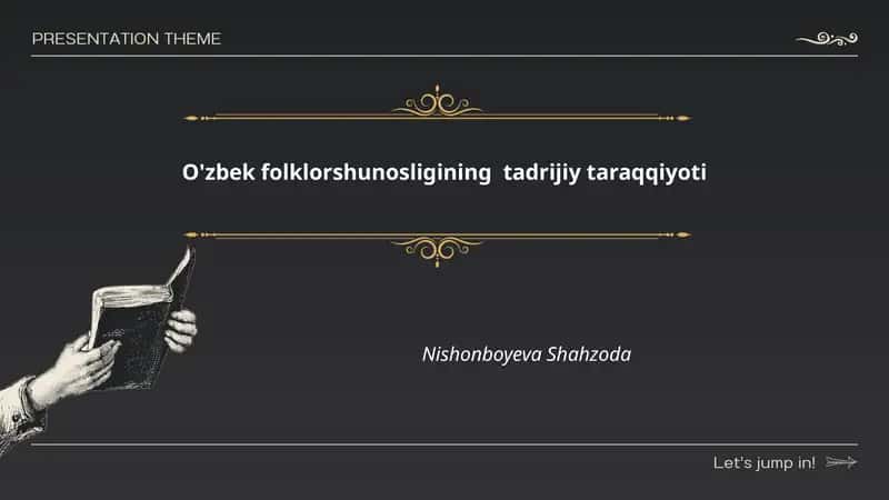 O'zbek Folklorshunosligining Tadrijiy Taraqqiyoti