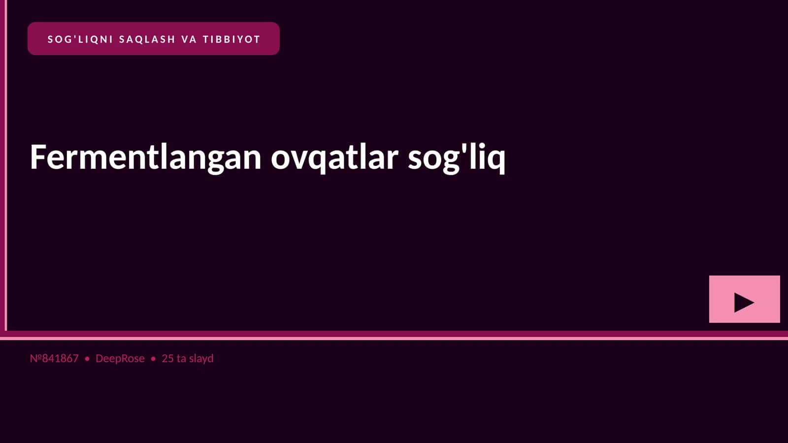 Fermentlangan ovqatlar sog'liq