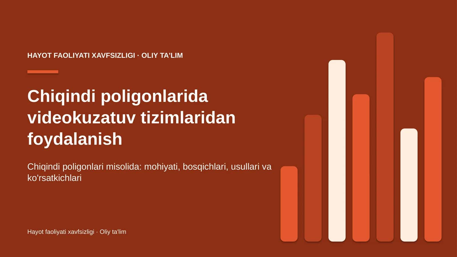 Hayot faoliyati xavfsizligi · Oliy ta'lim