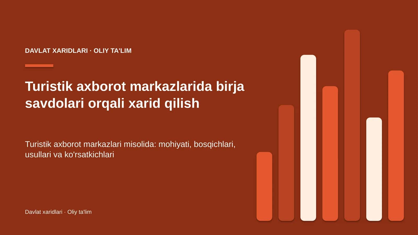 [Turistik axborot markazlarida birja savdolari orqali xarid qilish]