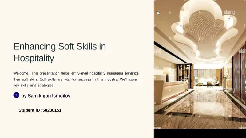 Enhancing Soft Skills in Hospitality