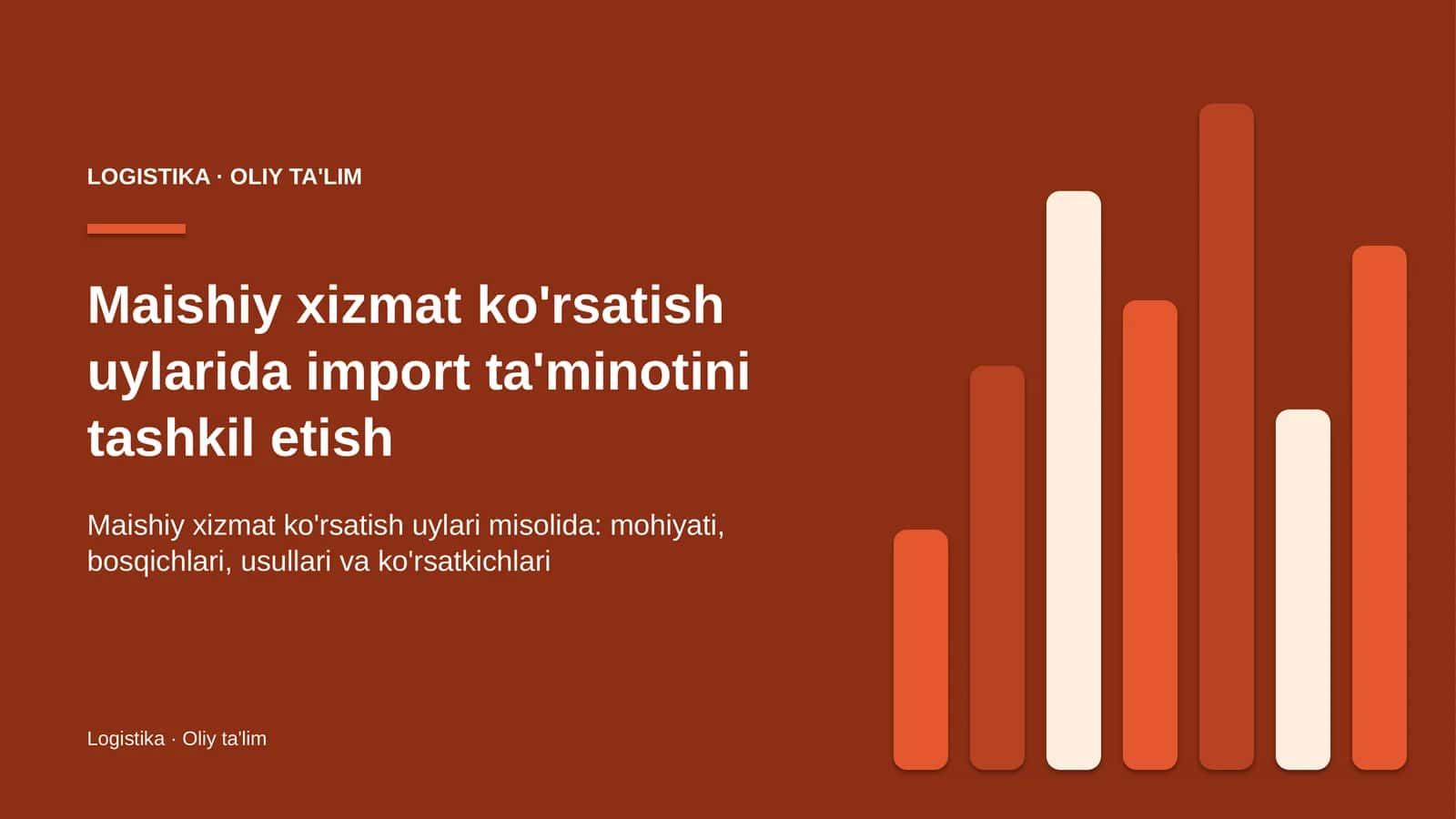 maishiy xizmat ko'rsatish uylarida import ta'minotini tashkil etish 5335