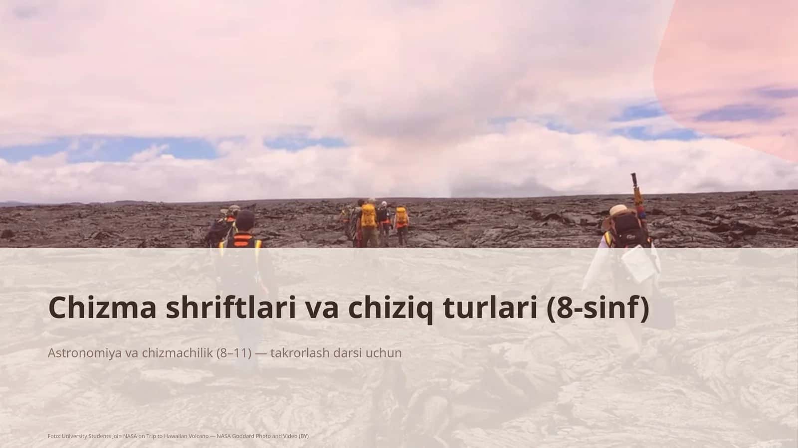 Chizma shriftlari va chiziq turlari (8-sinf)