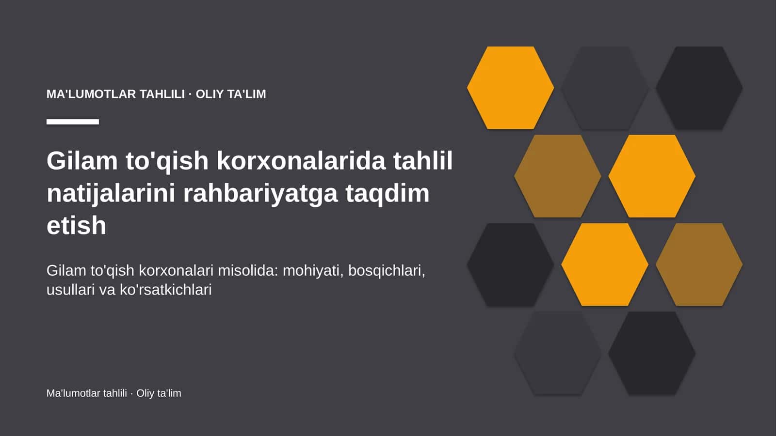 gilam to'qish korxonalarida tahlil natijalarini rahbariyatga taqdim etish 2916