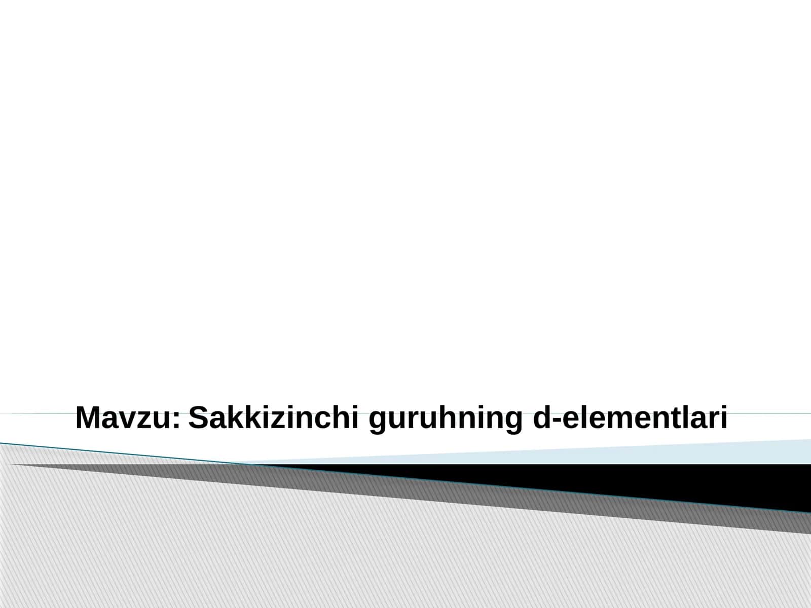 Sakkizinchi guruhning d-elementlari