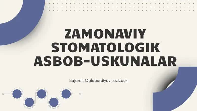 Zamonaviy Stomatologik Asbob-uskunalar