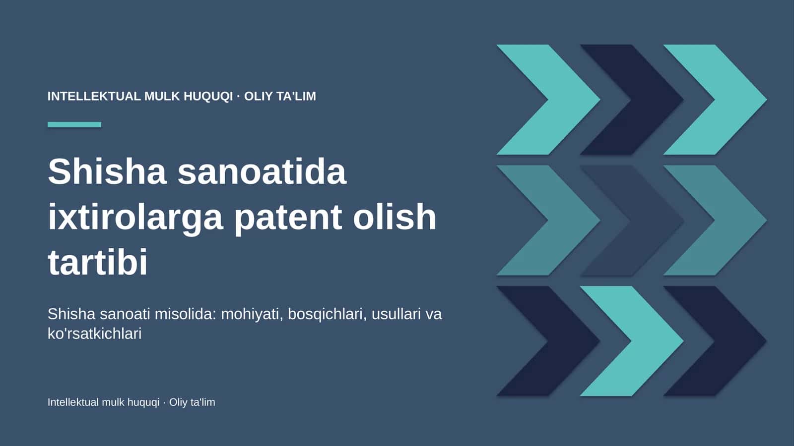 shisha sanoatida ixtirolarga patent olish tartibi 3689