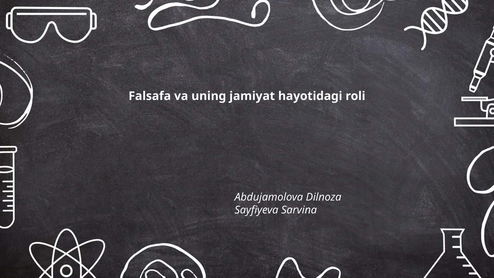Falsafa va uning jamiyat hayotidagi roli