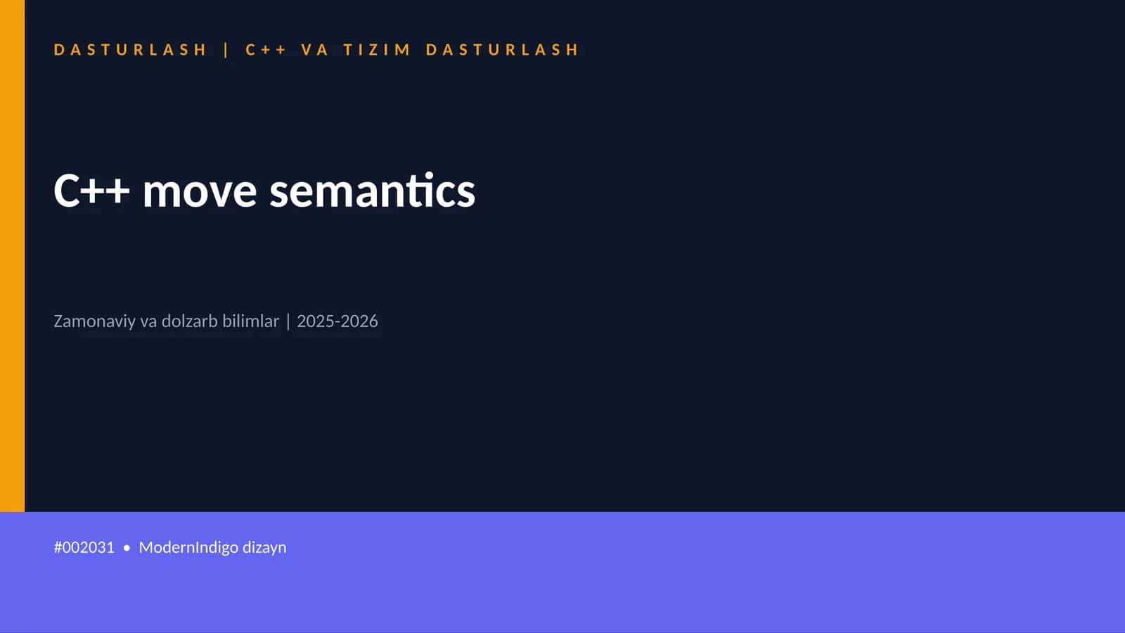 C++ move semantics