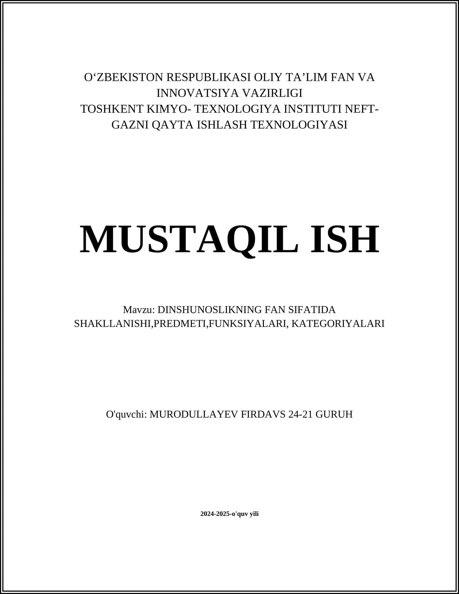 Dinshunoslikning mohiyati