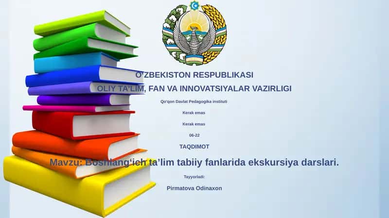 Boshlangʻich taʼlim tabiiy fanlarida ekskursiya darslari