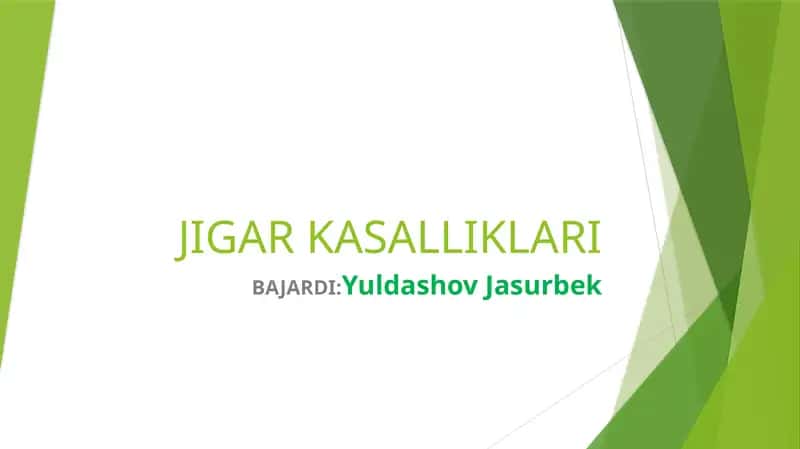 JIGAR KASALLIKLARI