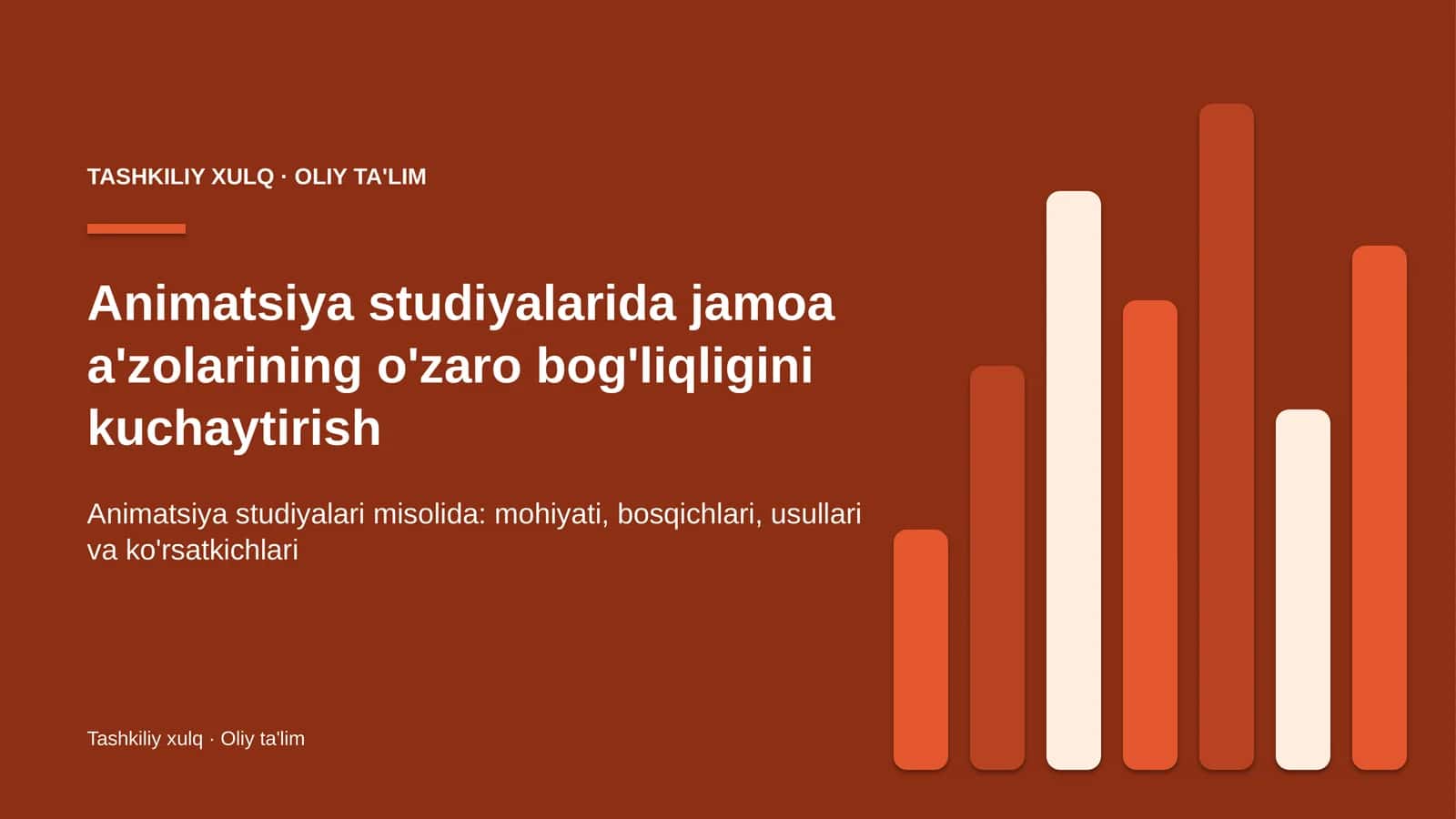 Animatsiya studiyalarida jamoa a'zolarining o'zaro bog'liqligini kuchaytirish