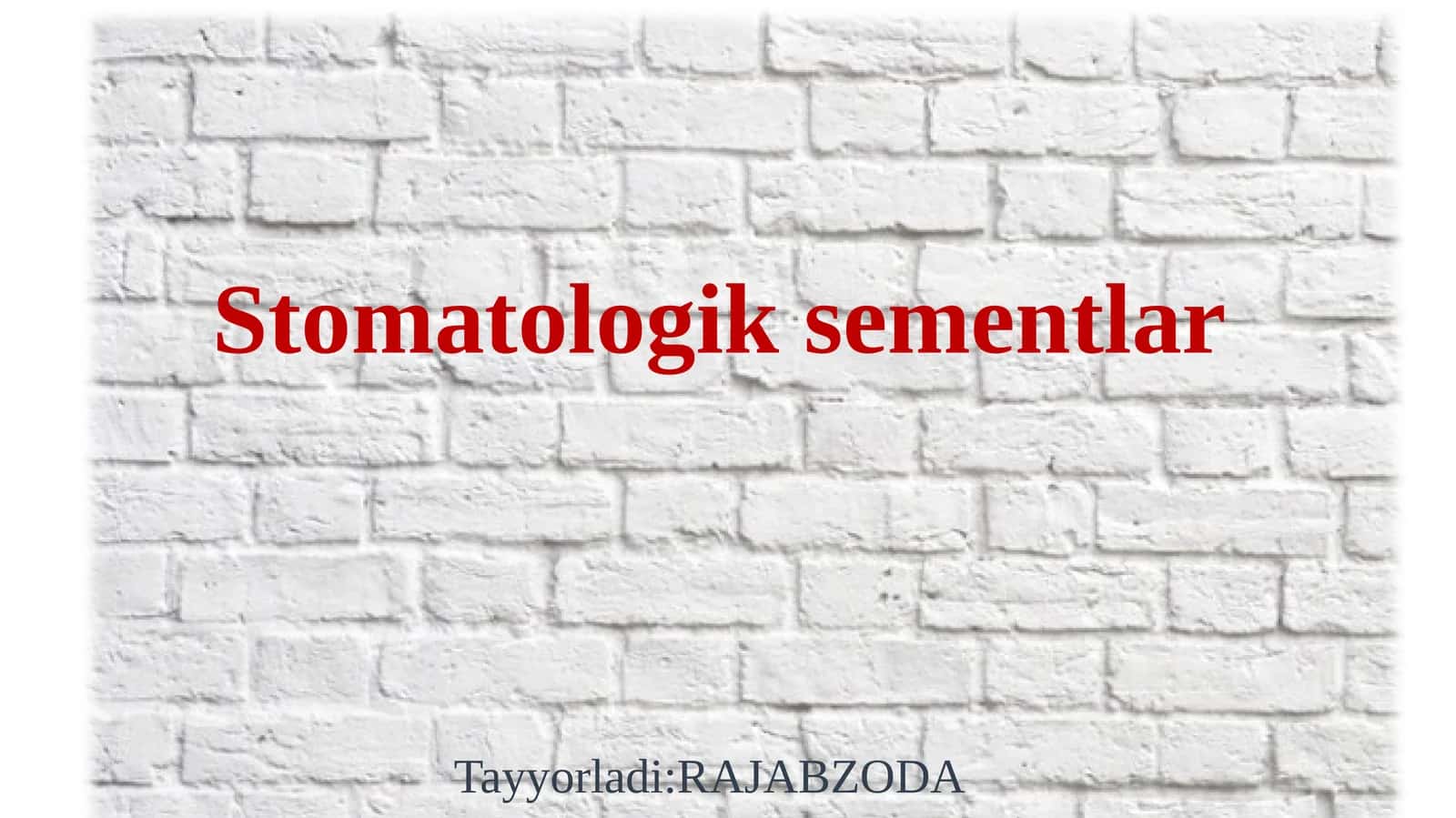 STOMATOLOGIK SEMENT