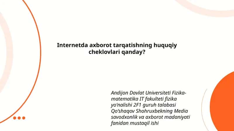 Media savodxonlik va axborot madaniyati
