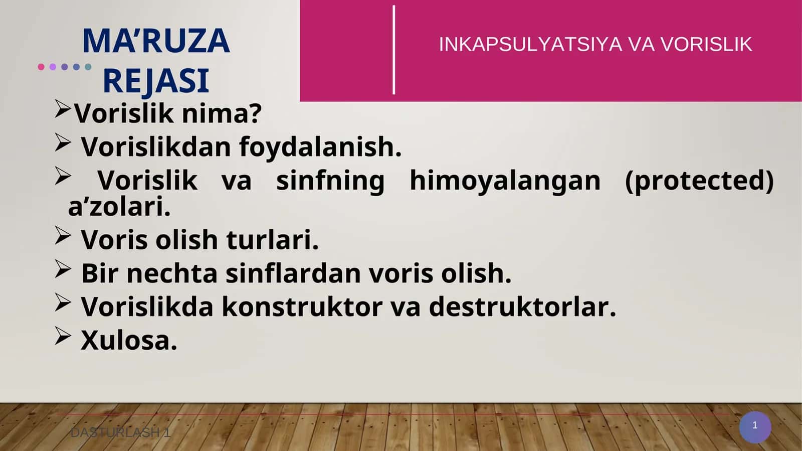 Vorislik nima?