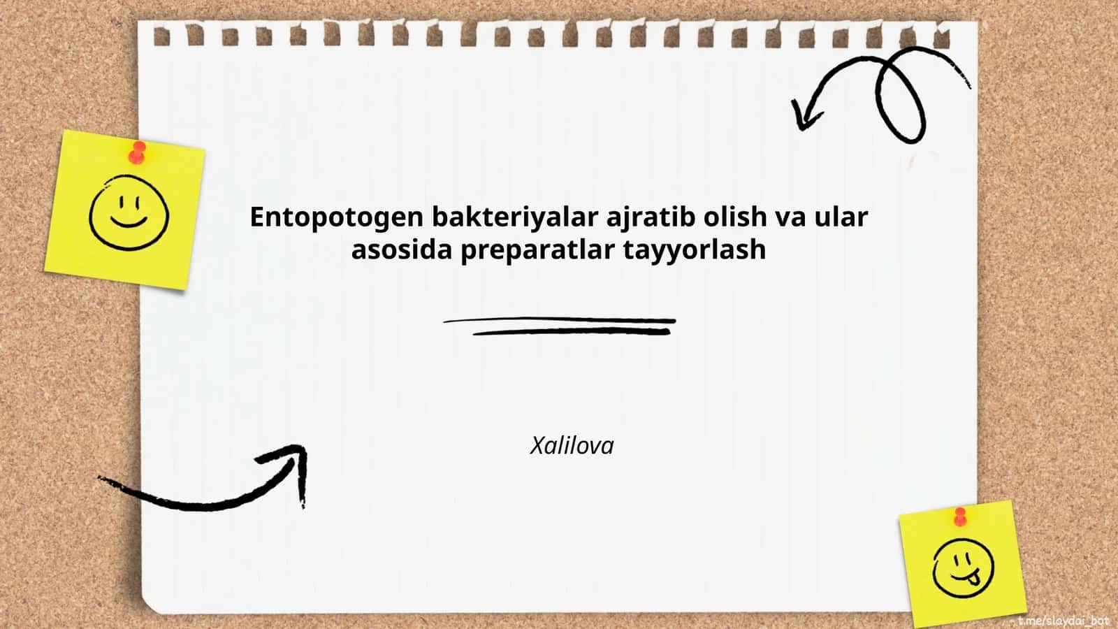 Entopotogen bakteriyalar ajratib olish va ular asosida preparatlar tayyorlash