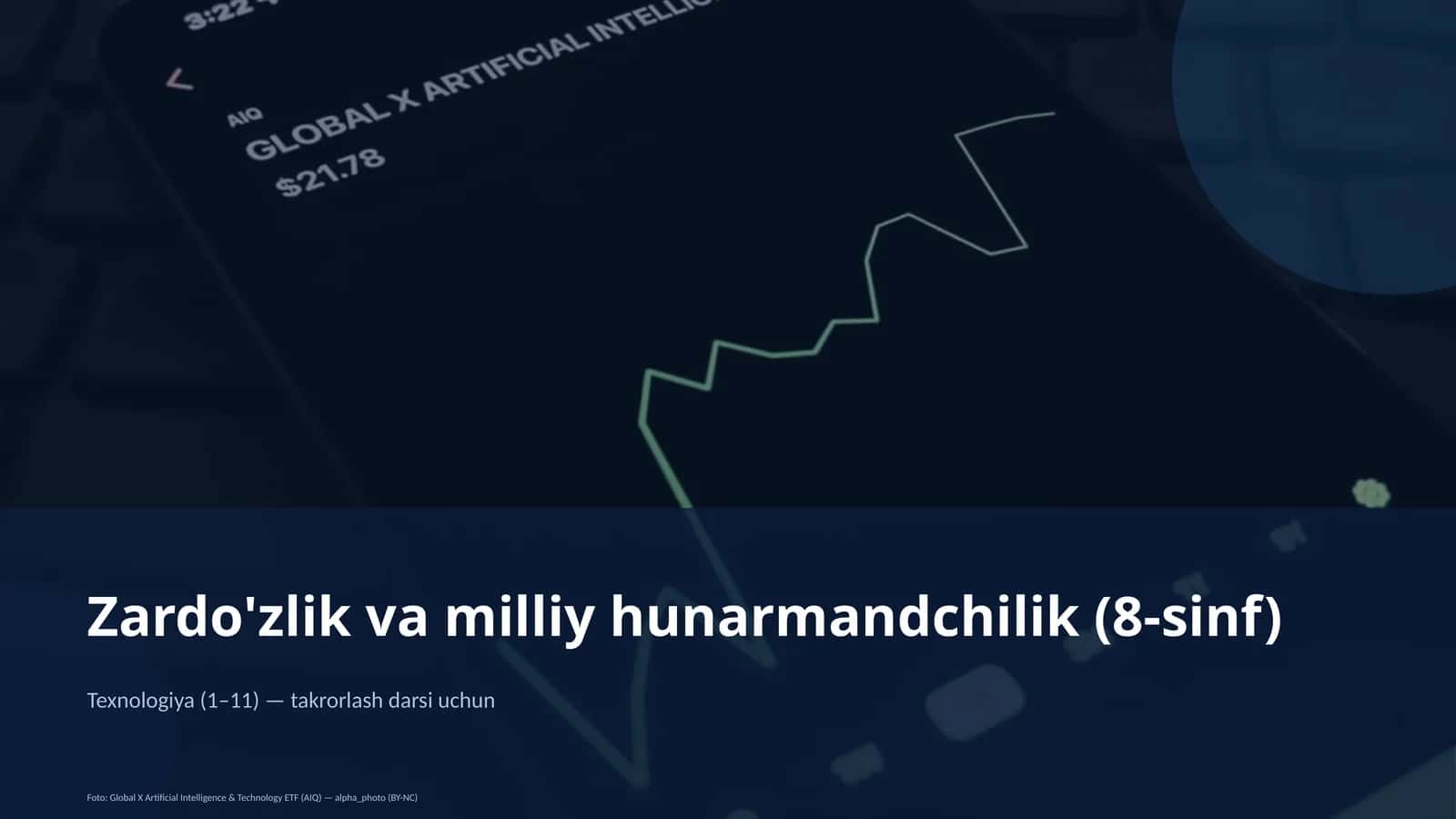 Zardo'zlik va milliy hunarmandchilik (8-sinf)
