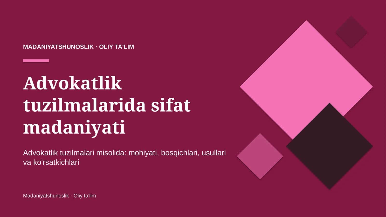 Advokatlik tuzilmalarida sifat madaniyati