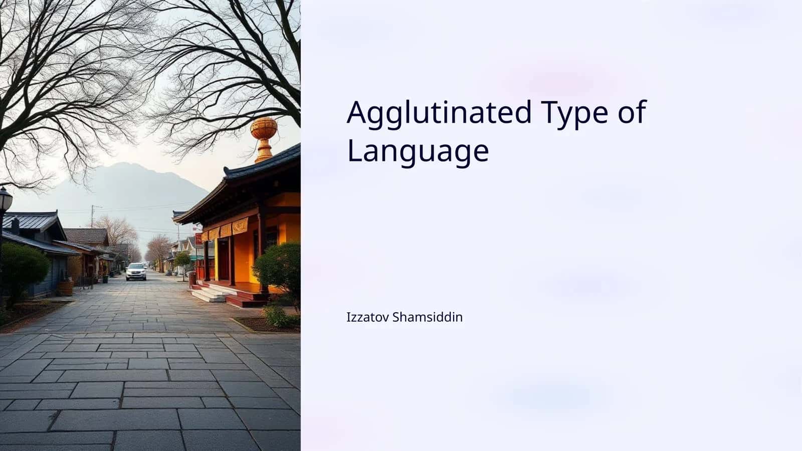 Agglutinated Type of Language