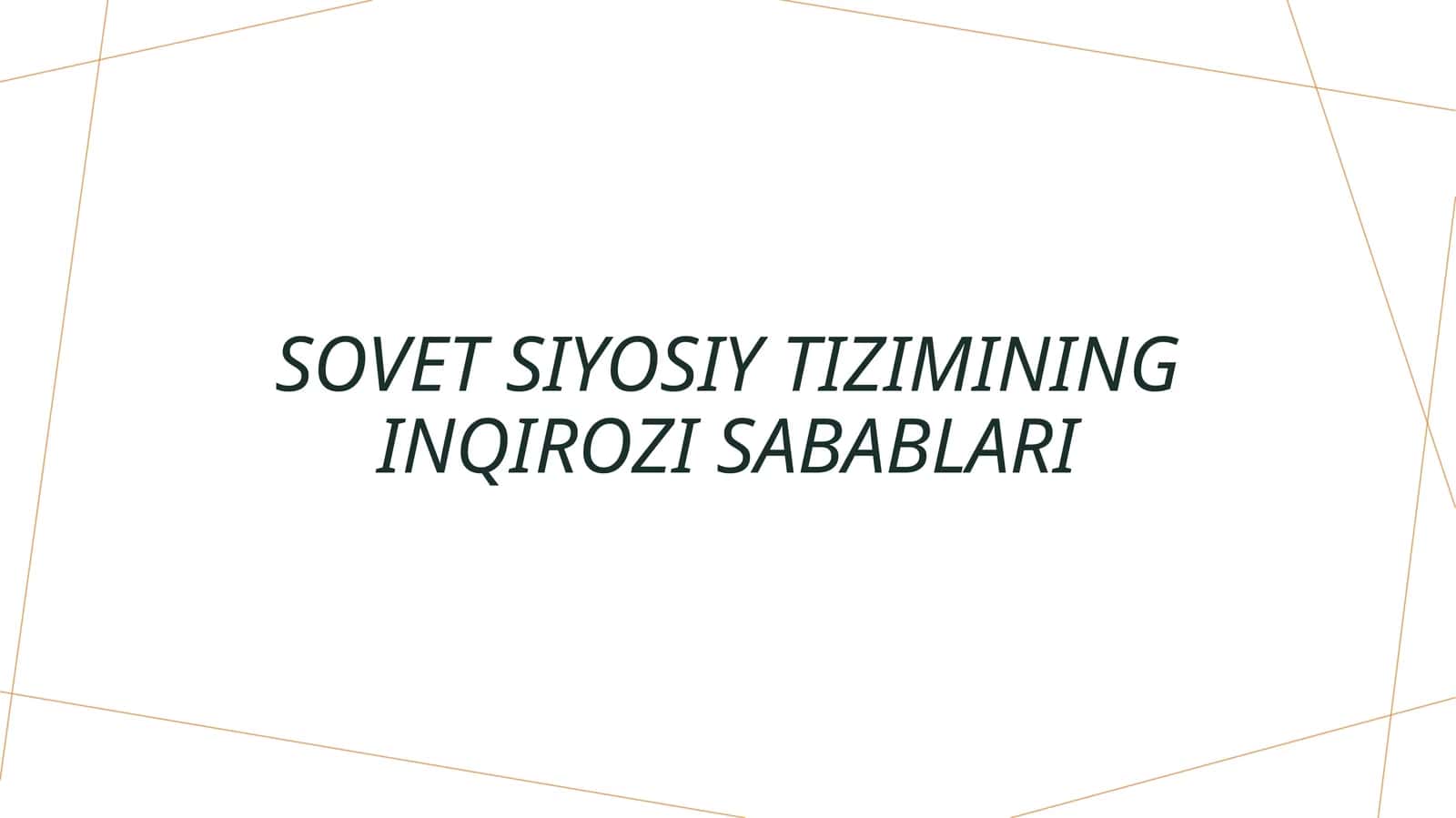 Sovet siyosiy tizimining inqirozi sabablari