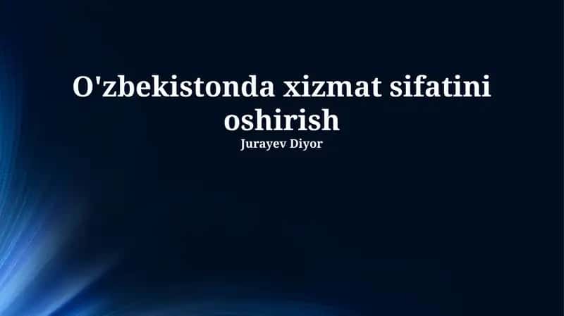 Xizmat Sifatini Baholash Mezonlari