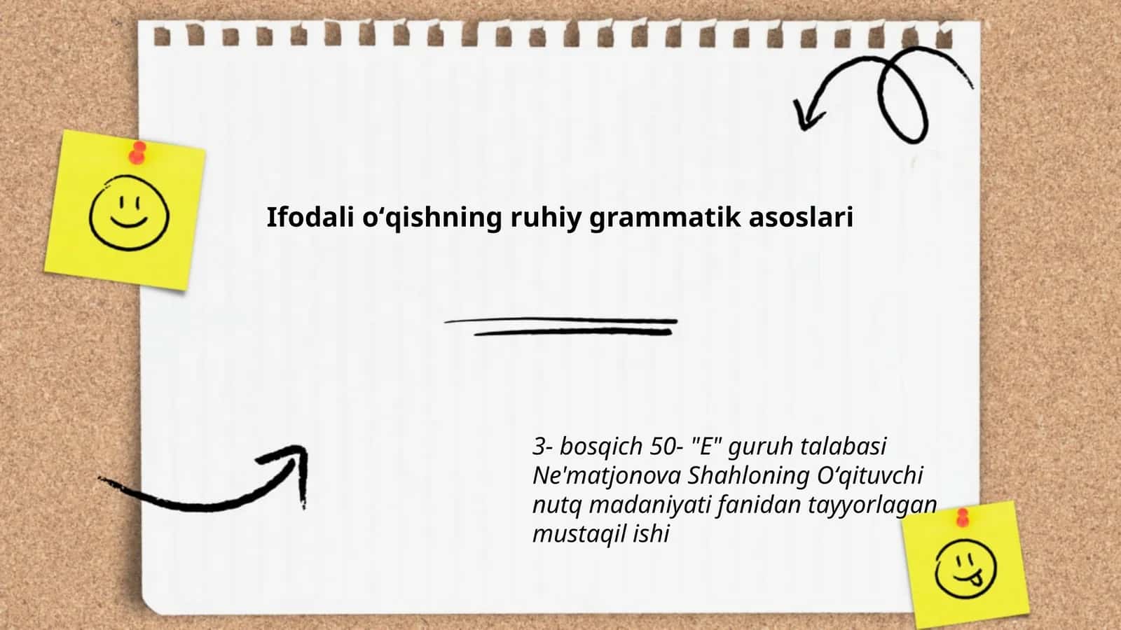 Ifodali oʻqishning ruhiy grammatik asoslari