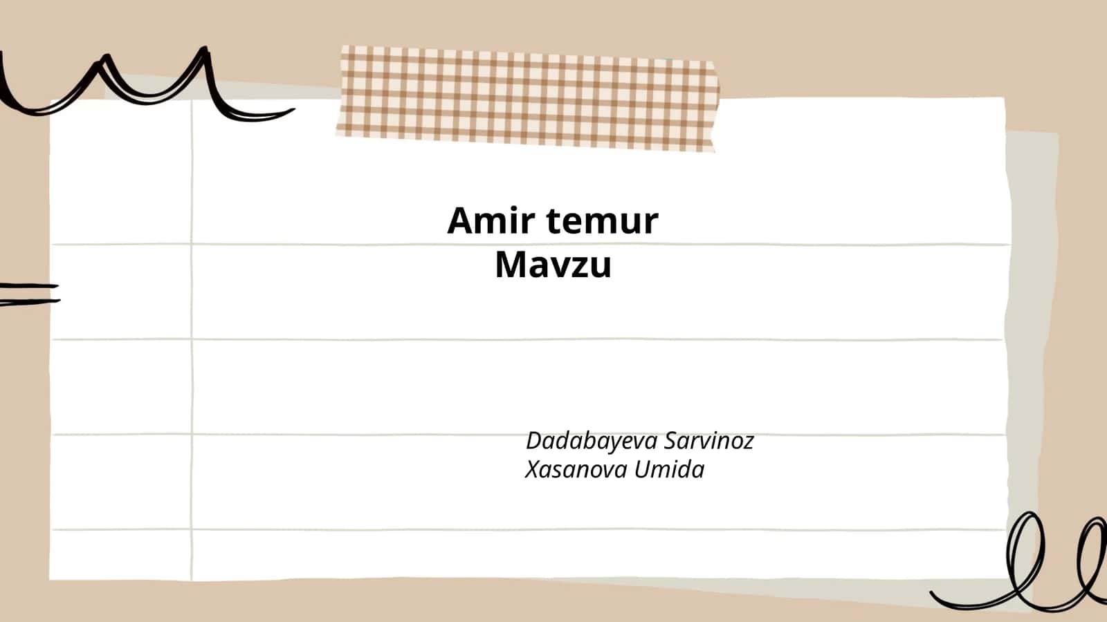 Amir Temurning hayoti va biografiyasi