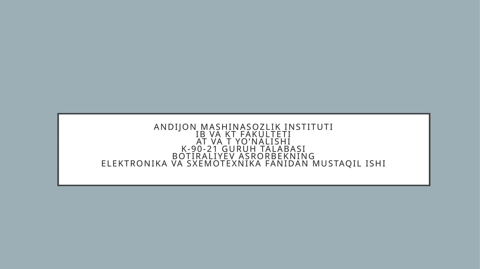 Analoglik alitlar, kommutatorlar va cheklagichlar