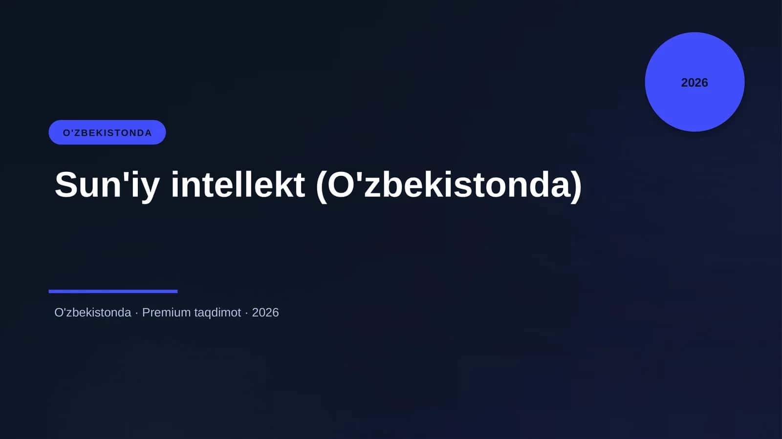 Sun'iy intellekt (O'zbekistonda)