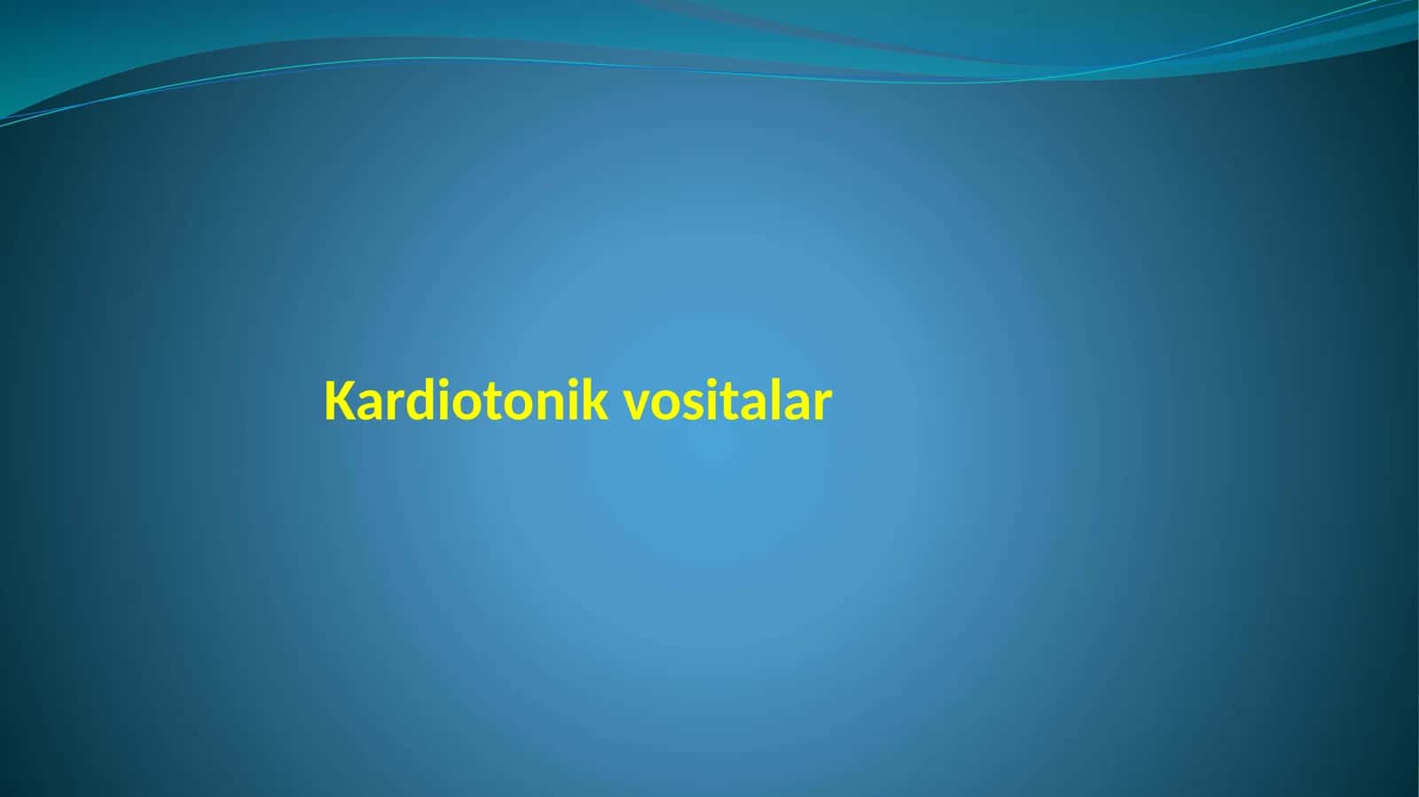 Kardiotonik vositalar