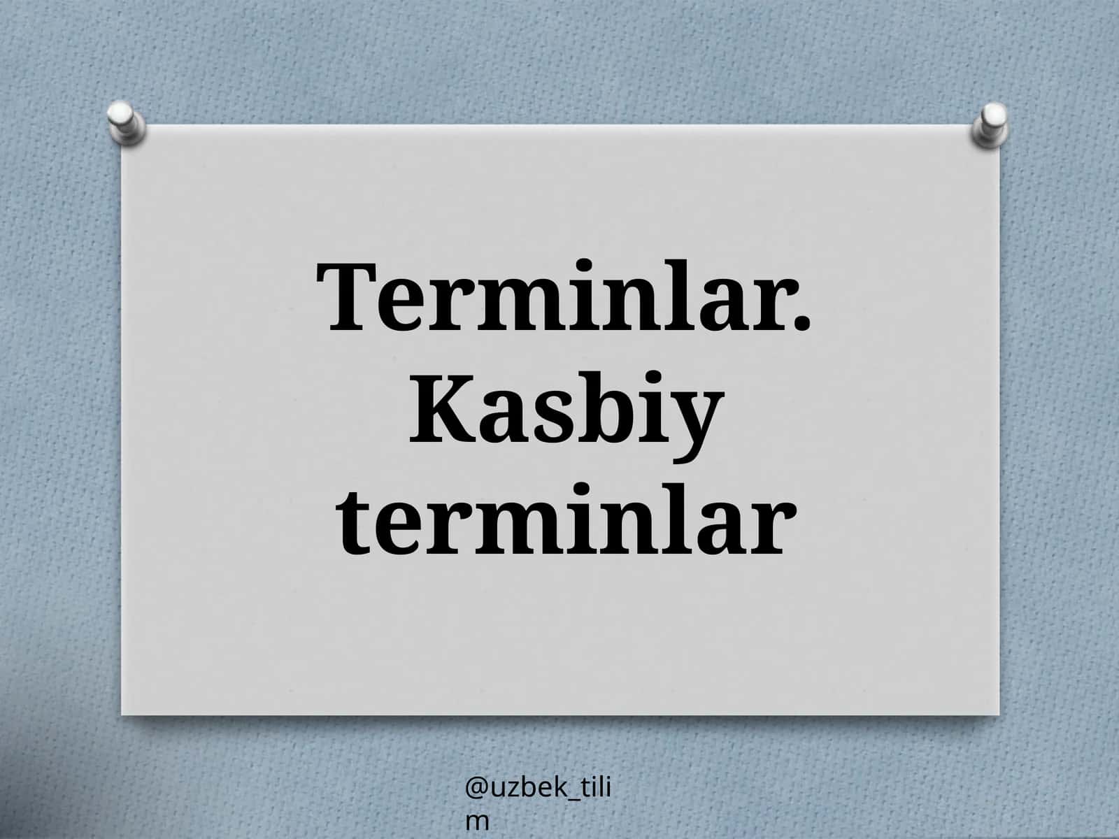 Kasbiyterminlar