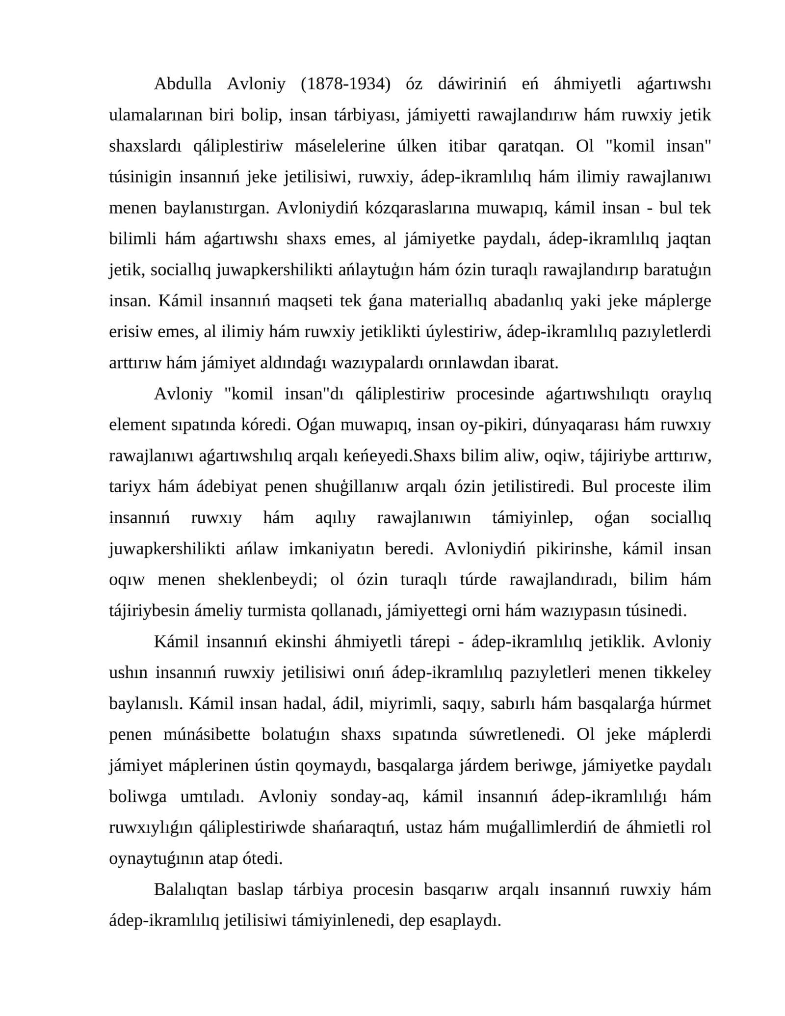 Abdulla Avloniy