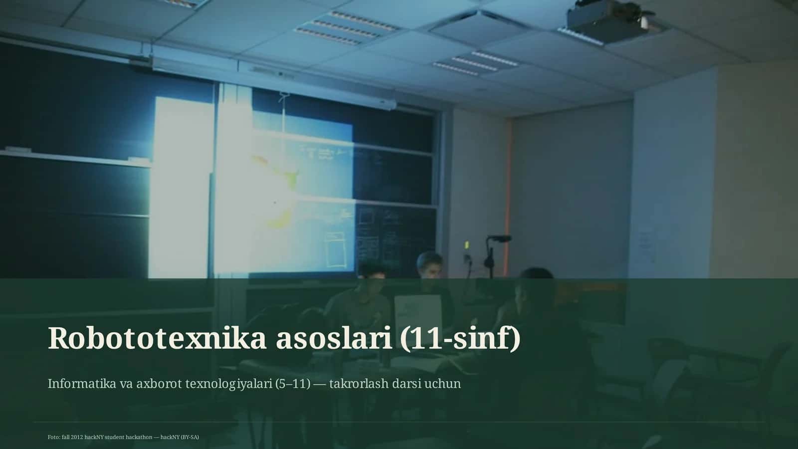 Robototexnika asoslari (11-sinf)