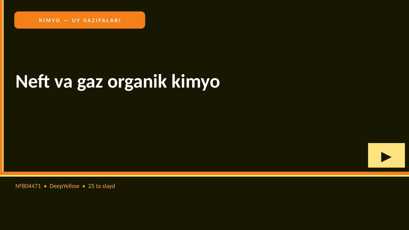 Neft va gaz organik kimyo
