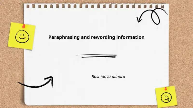 Paraphrasing and Rewording Information