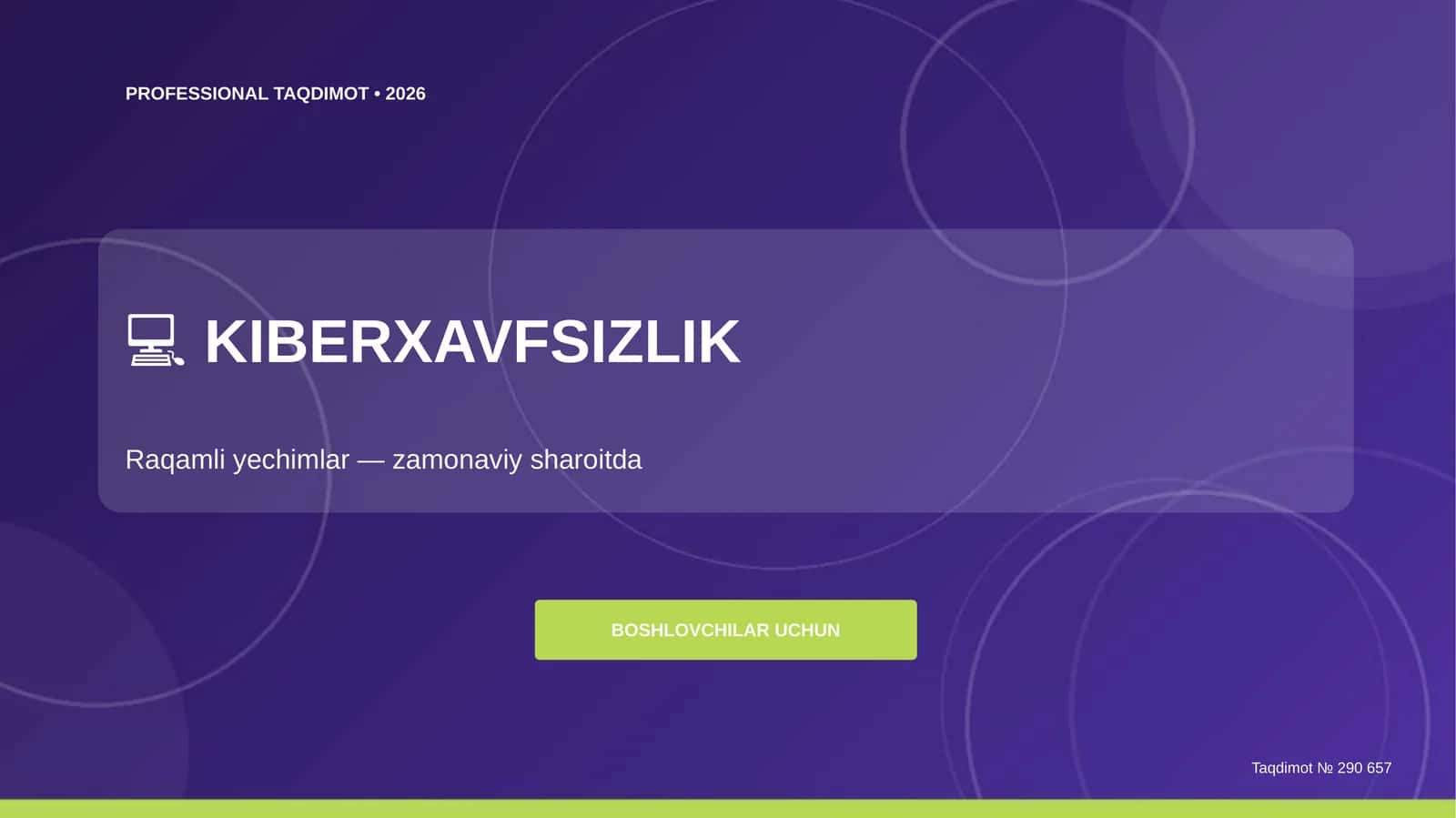 KIBERXAVFSIZLIK Taqdimot 2026