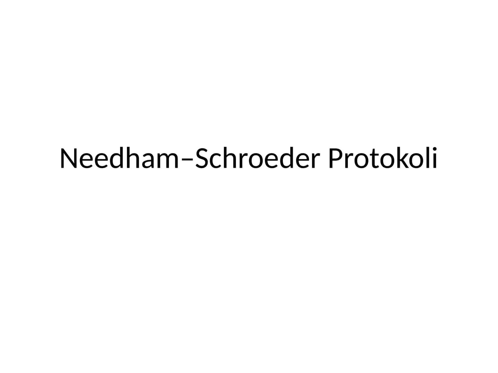 Needham–Schroeder Protokoli