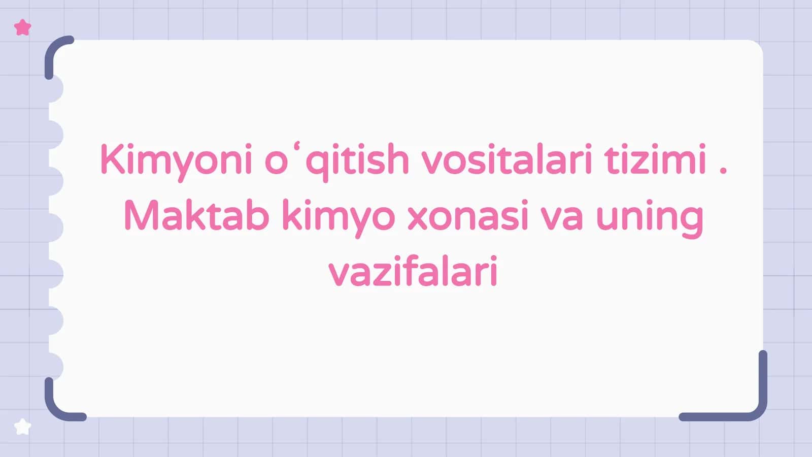 Kimyonioʻqitishvositalaritizimi.Maktabkimyoxonasivauningvazifalari